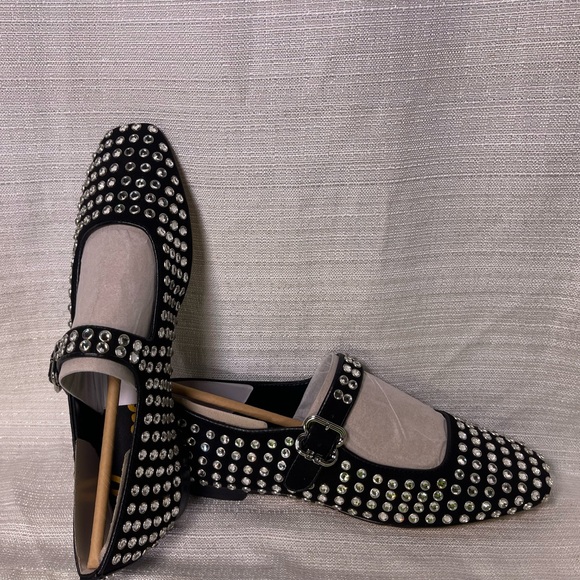 Zara Black Studded Flats - Picture 2 of 13